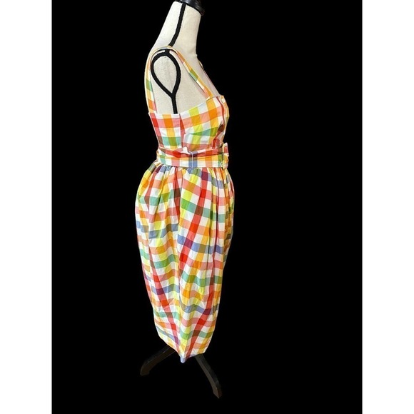 CHRISTOPHER John Rogers for Target Plaid Wide Strap Tie Waist Dress size 0 - Picture 7 of 11